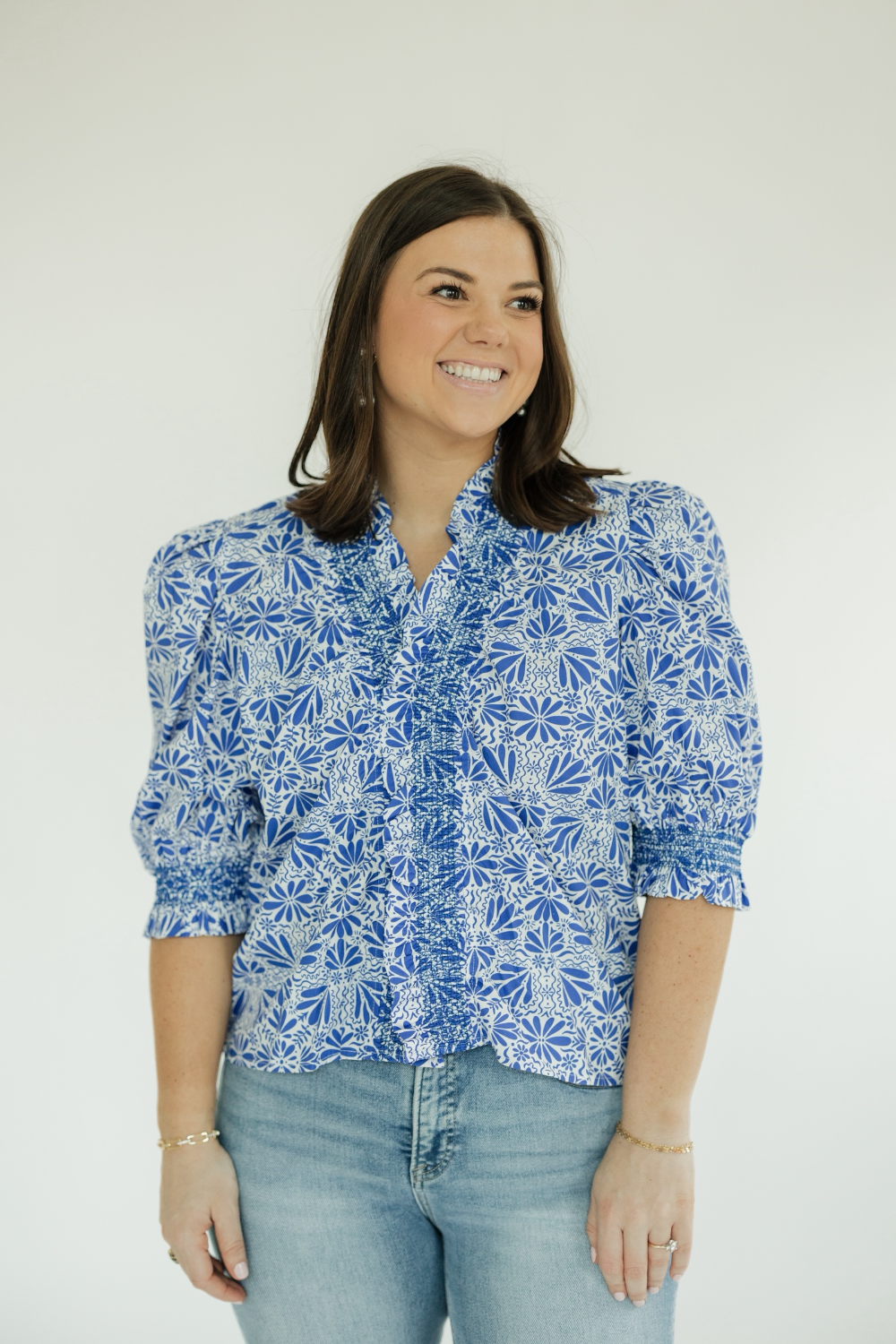 Arabella Ceramic Bloom Short Sleeve Top