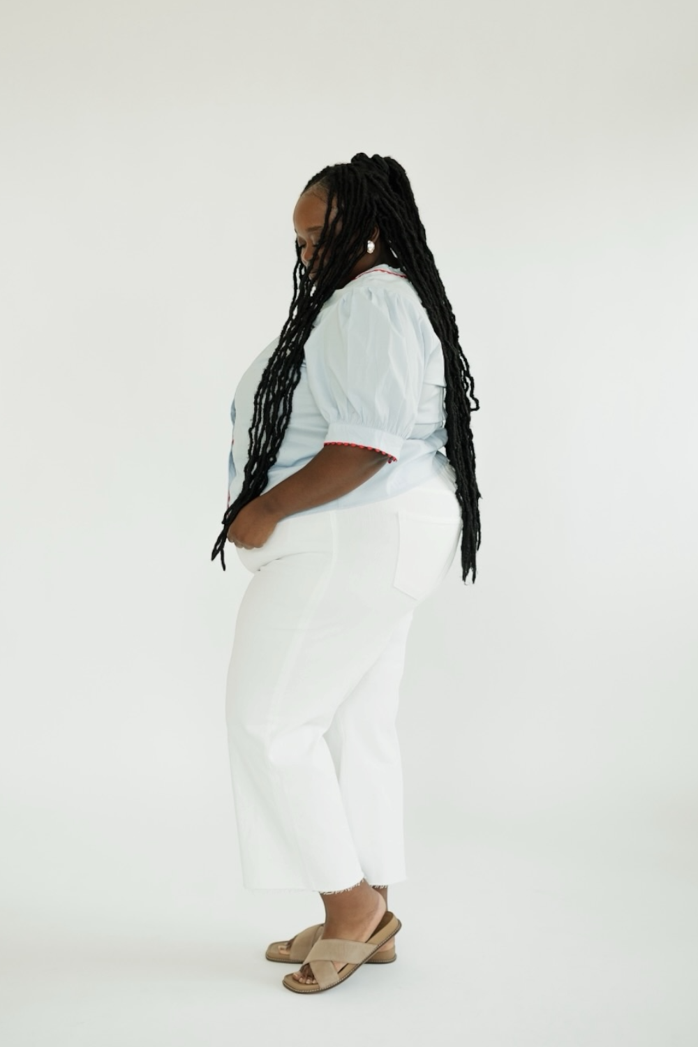 The Elaine Top in Light Blue