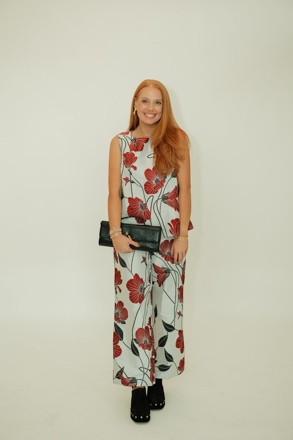 Tonya Silver Floral Top