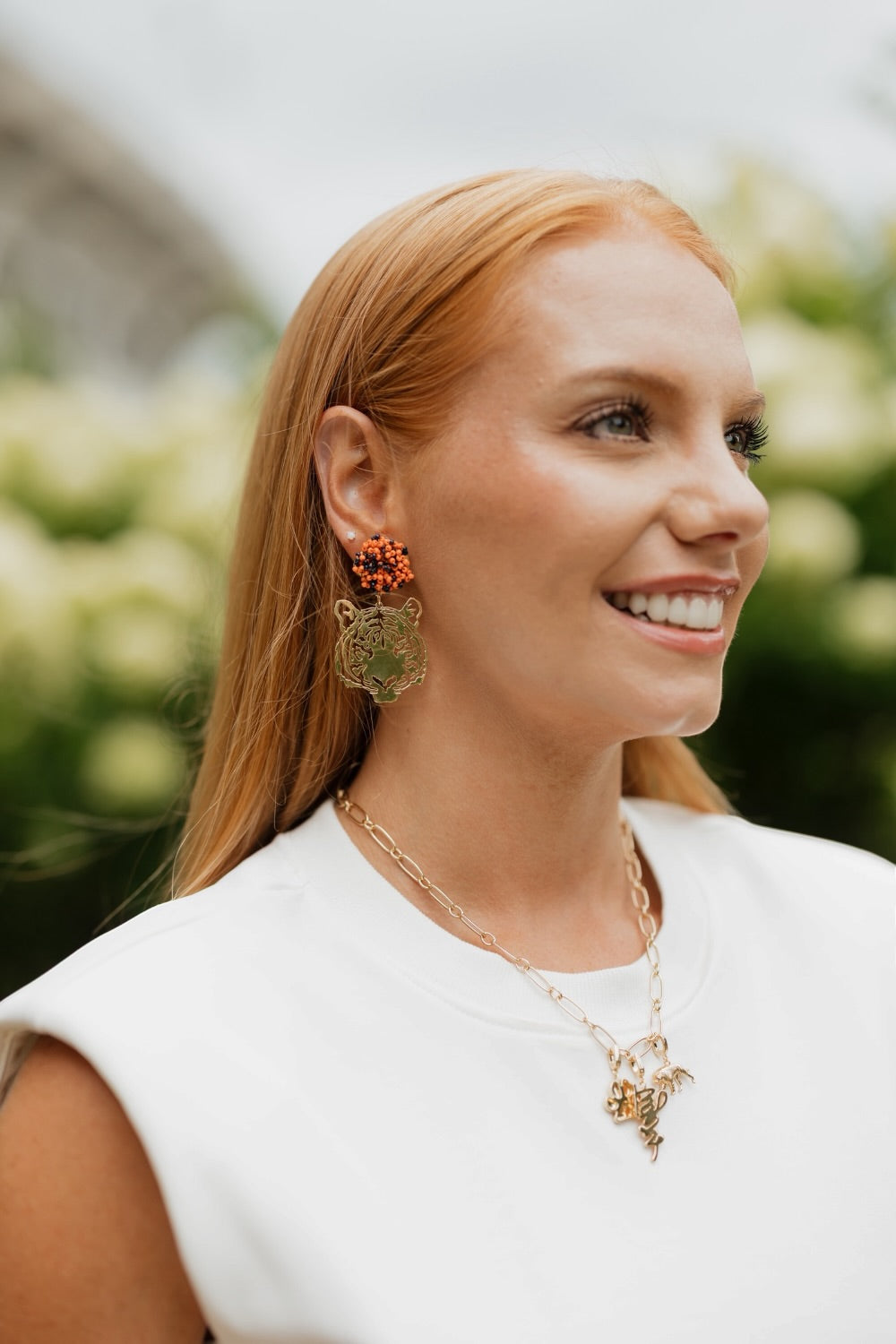 AU Tiger Seed Bead Earrings