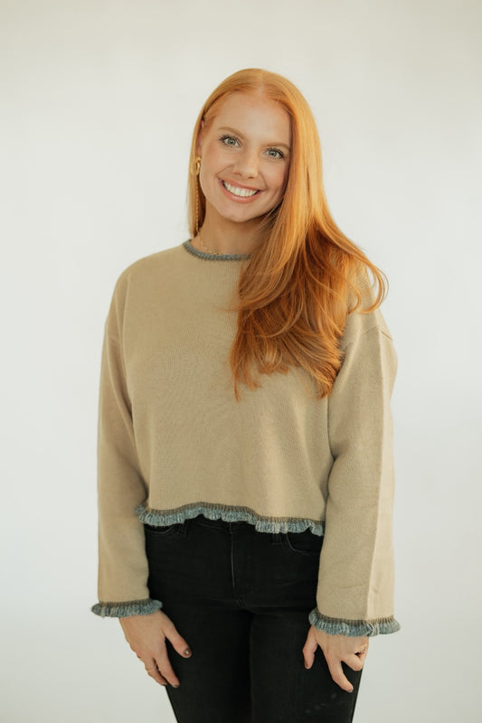 Wanda Ruffle Hem Sweater