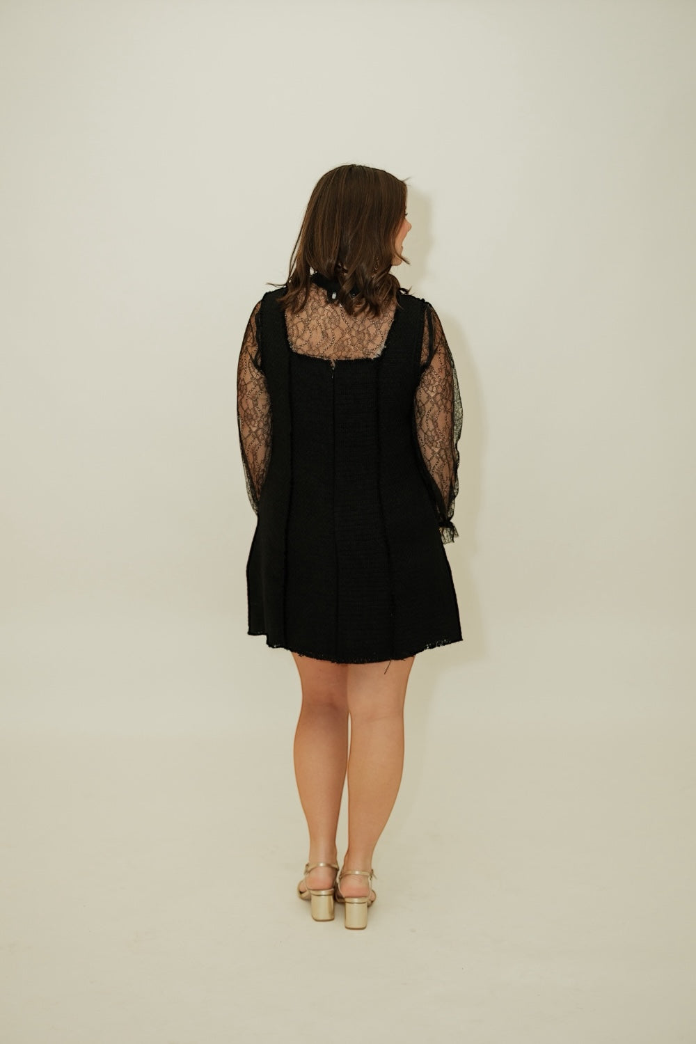 Twyla Black Tweed Dress