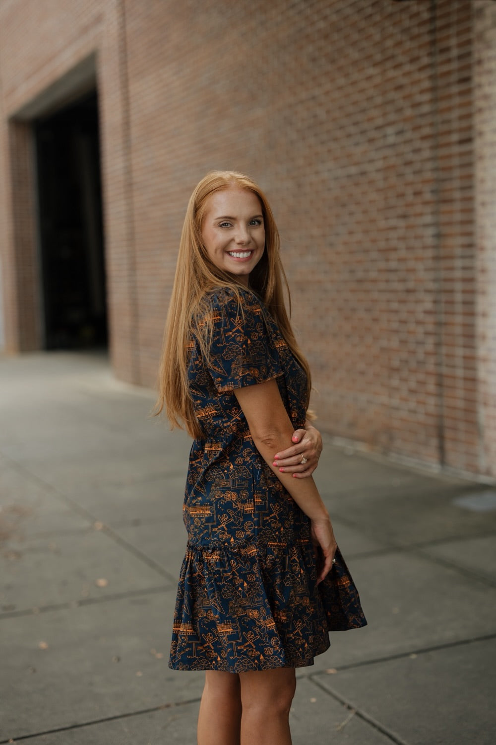 Ivy Mini Team Toile Auburn Dress (XS-2XL)