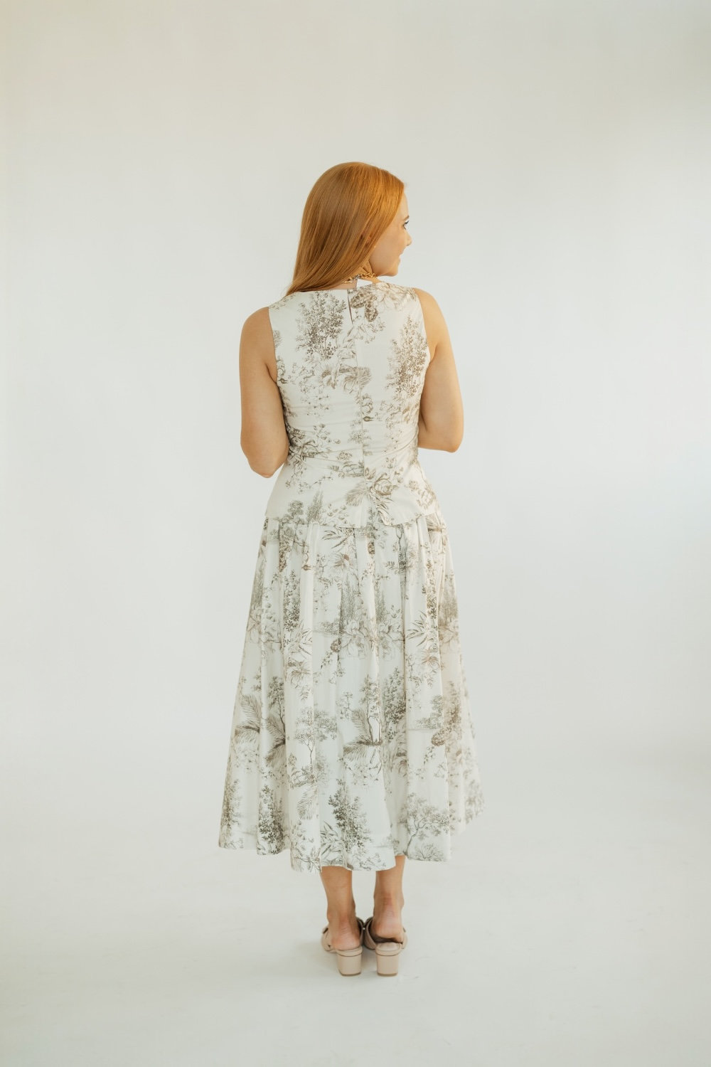 Betty Brown Toile Dart Blouse