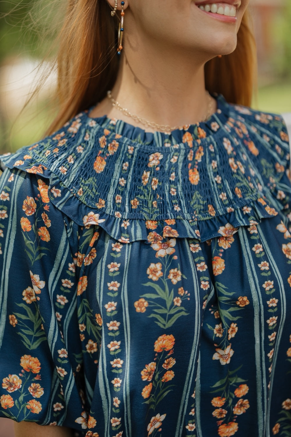Melinda Navy Floral Mini Dress (S-3XL)