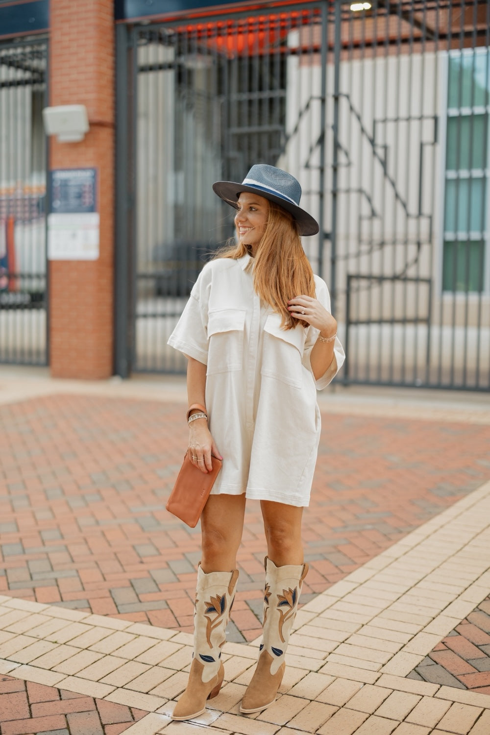Cream Wash Oversize Denim Romper