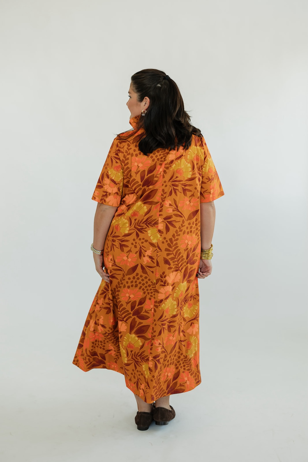 Audrey Sienna Meadows Ruffle Collar Midi Dress (S-3XL)