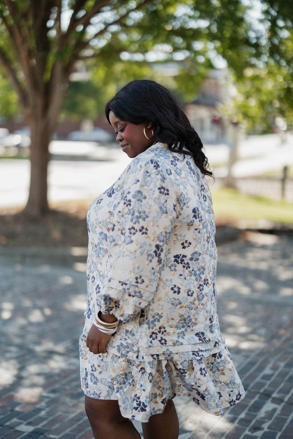 Megan Blue Multi Floral Dress (S-3XL)