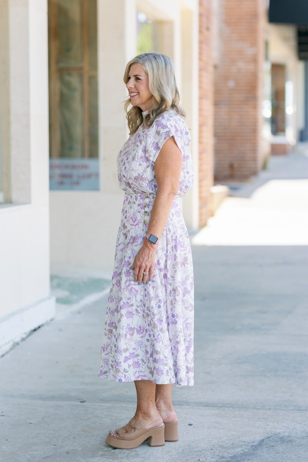 Sherri Lavender Floral Wrap Skirt
