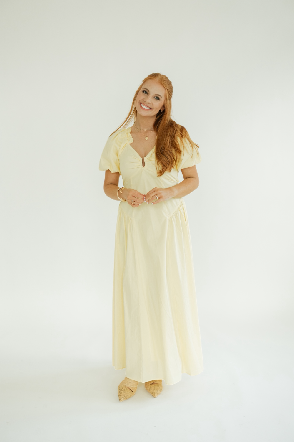 Everly Butter Yellow Midi Dress (XS-XL)