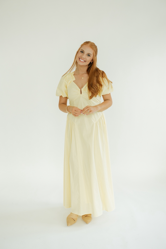 Everly Butter Yellow Midi Dress (XS-XL)