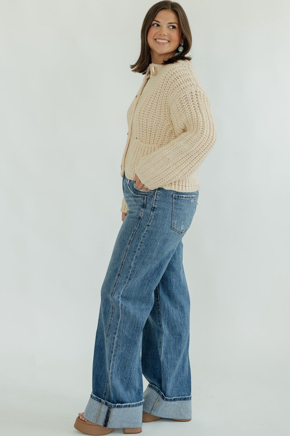 Zelle Creme Chunky Sweater