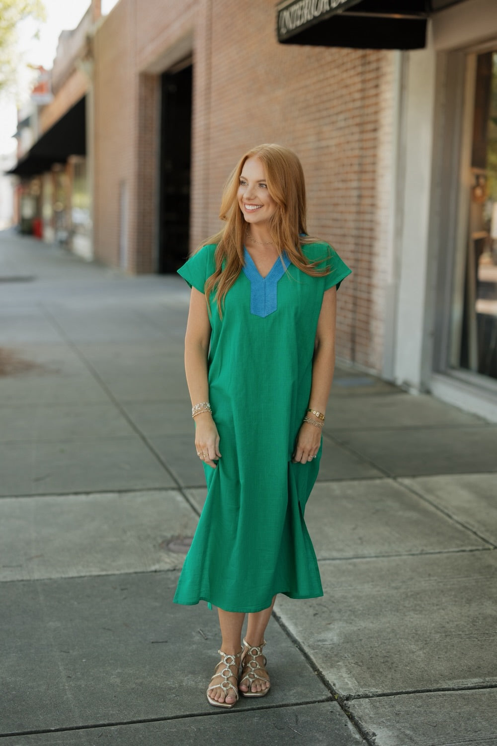 Green/Blue Beach Kaftan