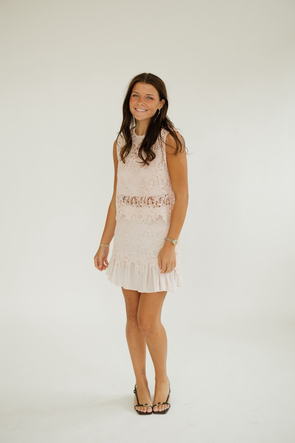 Zoey Lace Light Pink Top