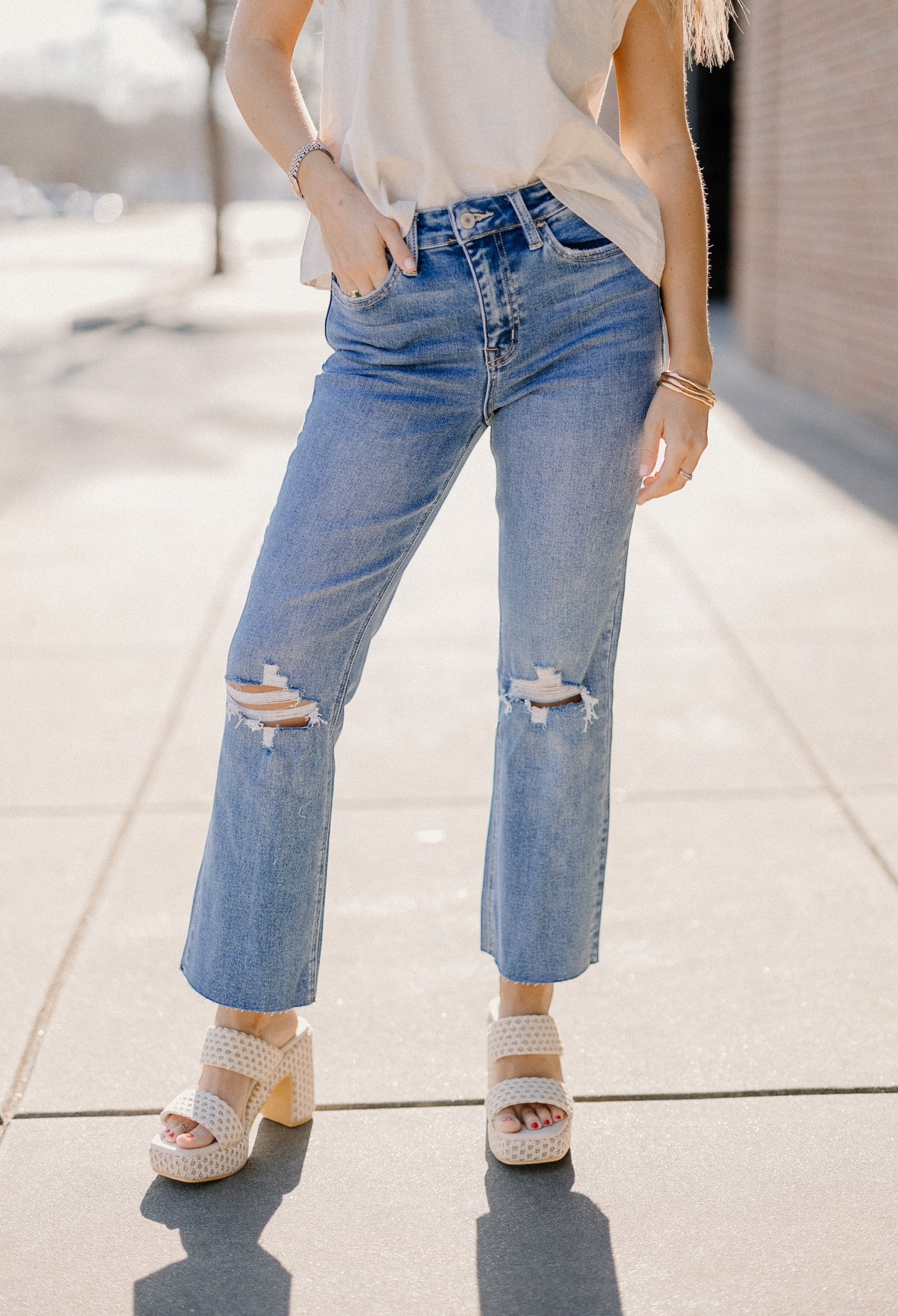 Bella Midwash High Rise Crop Flare by Vervet (0-22)