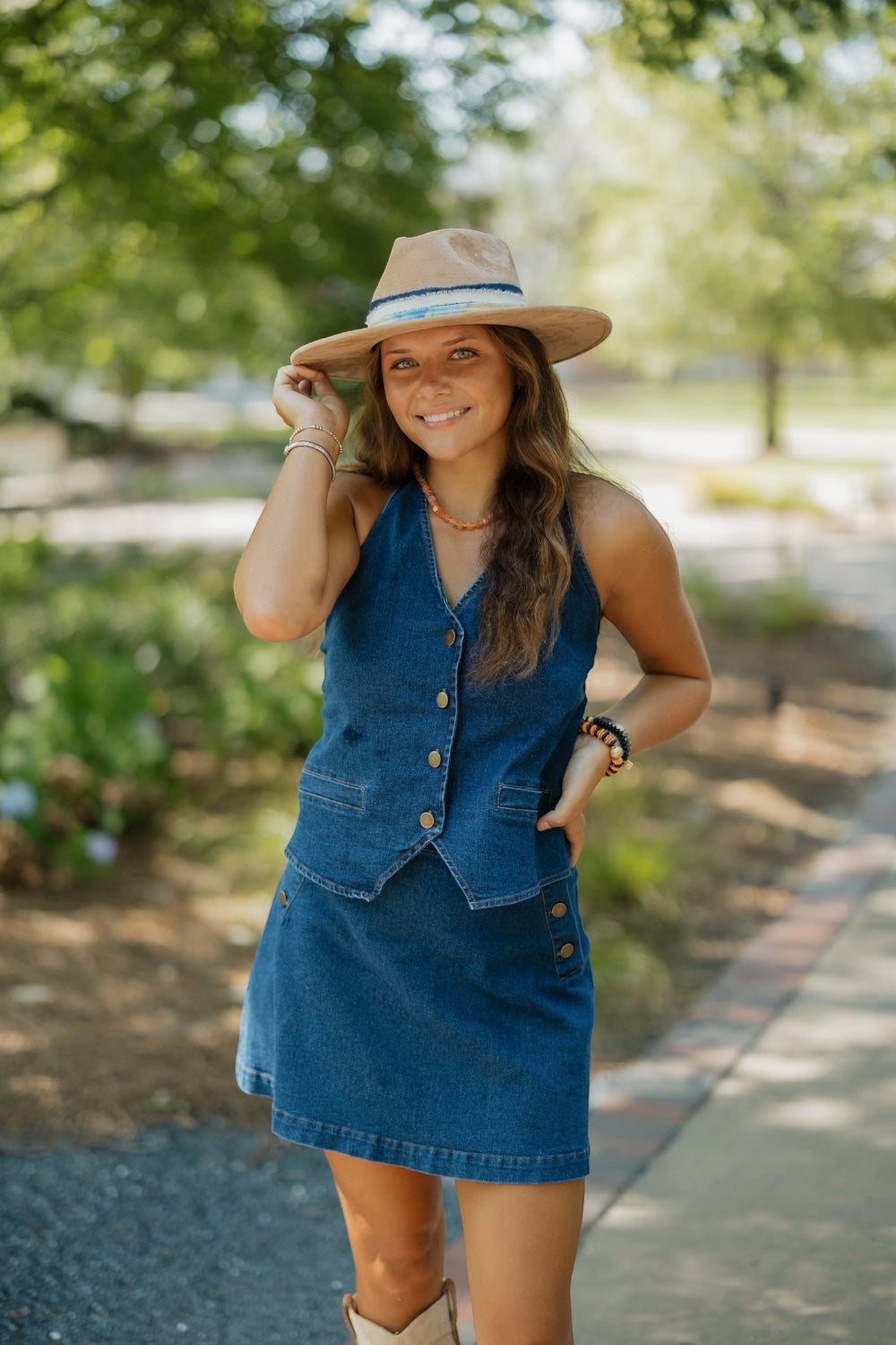 Lavinia Mid-Blue Denim Mini Skirt (XS-XL)