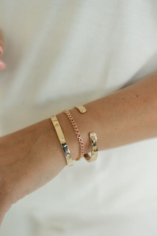Lucia Heart Bracelet - Pink