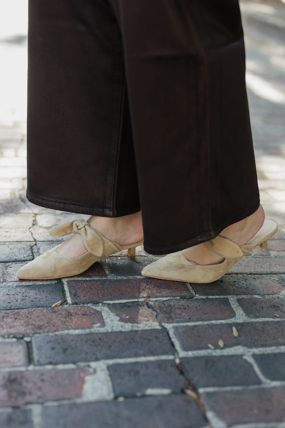 Banu Amber Suede Kitten Heel