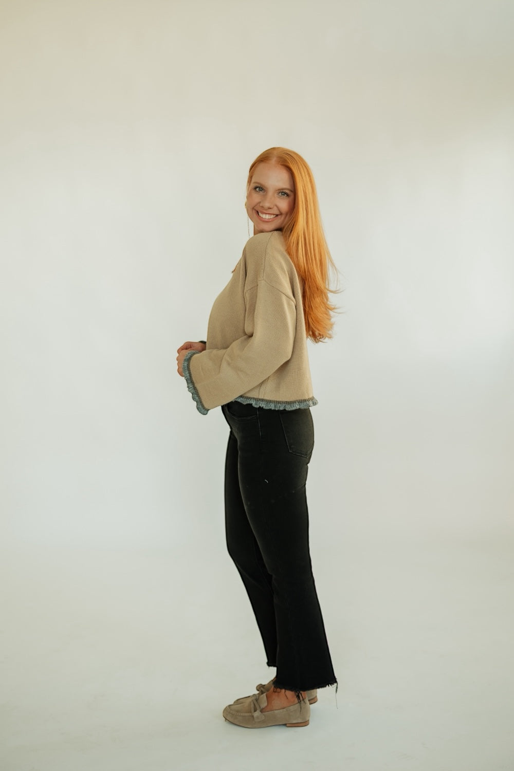 Wanda Ruffle Hem Sweater