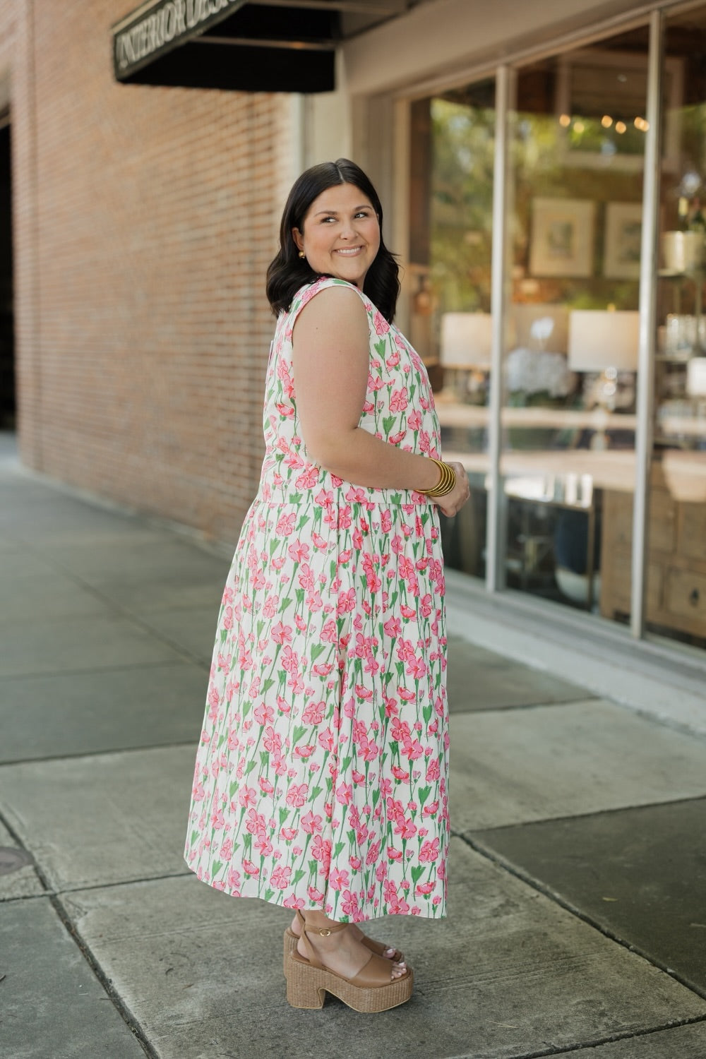 Keri Floral Print Midi Skirt (S-3XL)