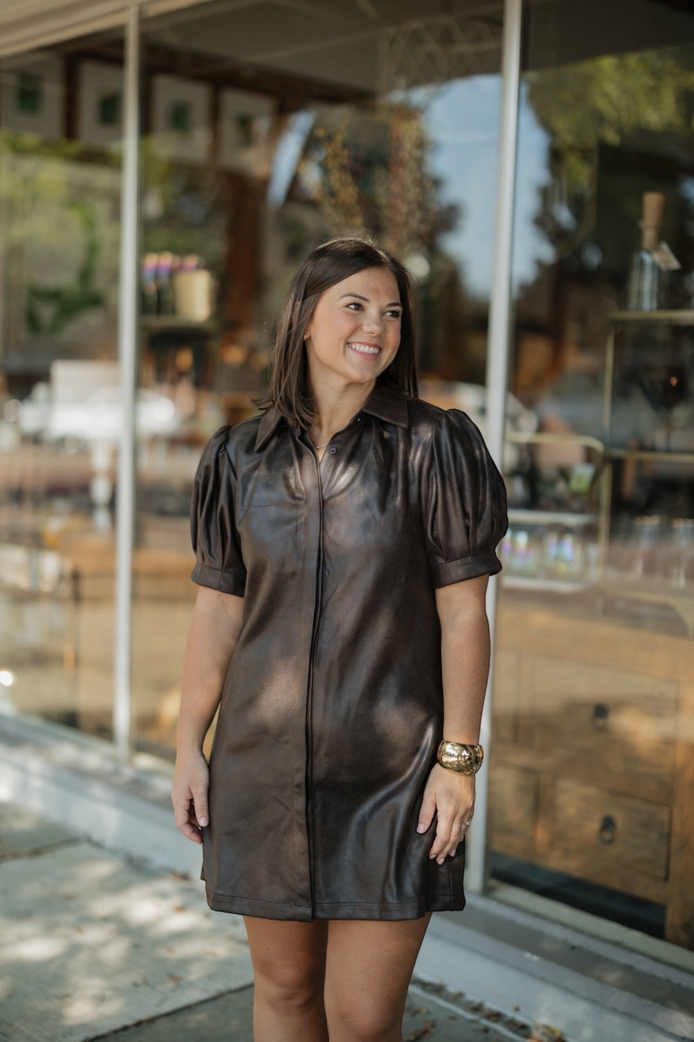 Vivienne Dark Chocolate Suede Mini Dress
