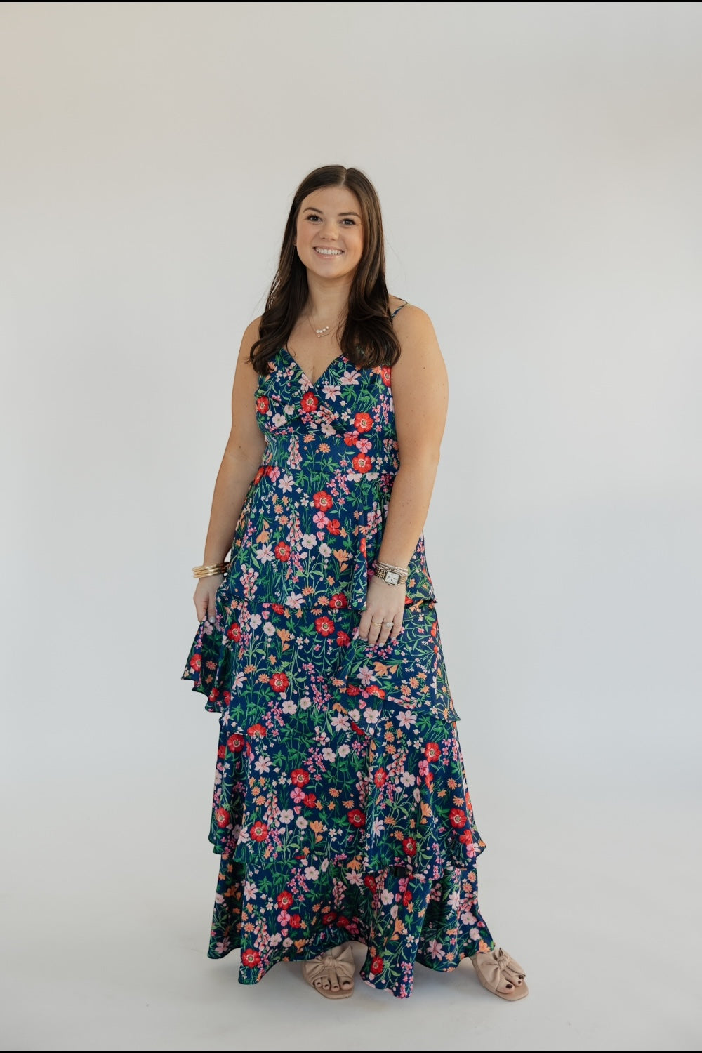 Cindy Floral Tiered Maxi Dress
