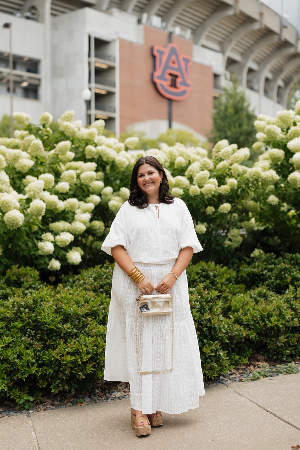 Aerin Solaria Blanc Elastic Waist Midi Skirt (S-3XL)
