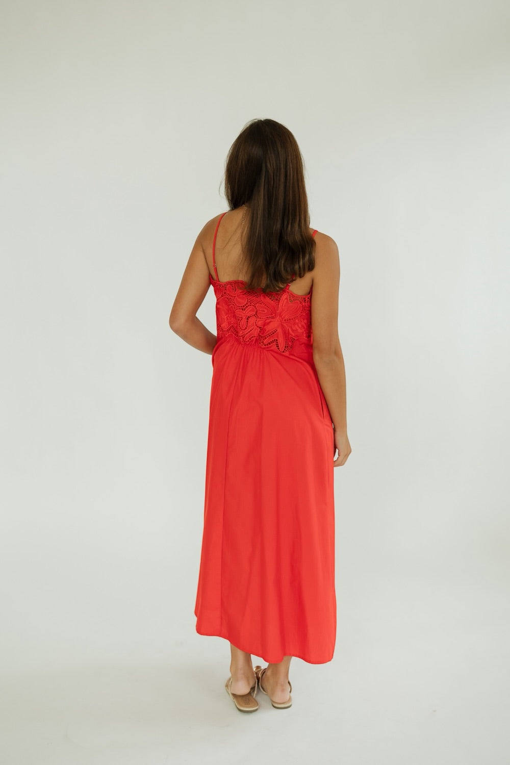 Rey Red Eyelet Maxi Dress