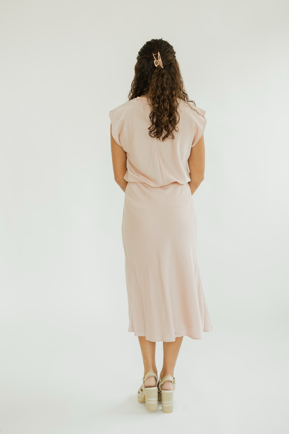 Roseanne Blush Satin Top