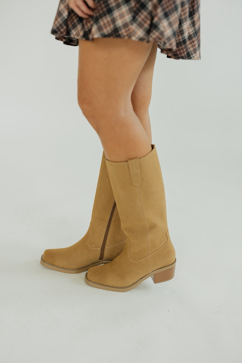 Duston Tan Suede Riding Boot