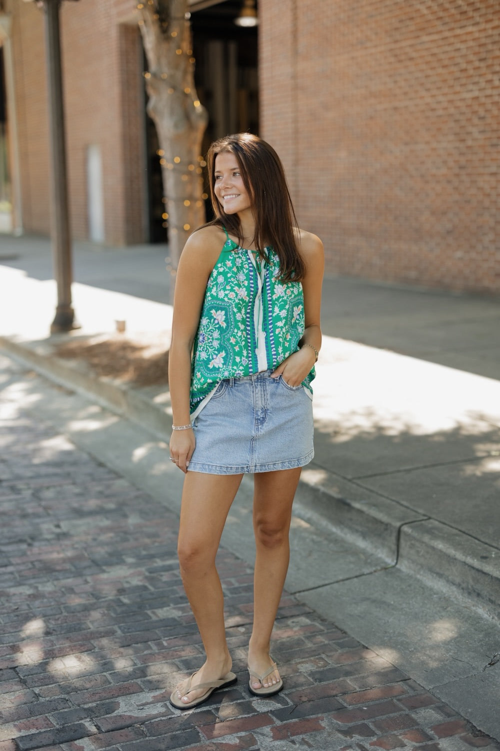 Levi Floral Border Print Tank (XS-XL)