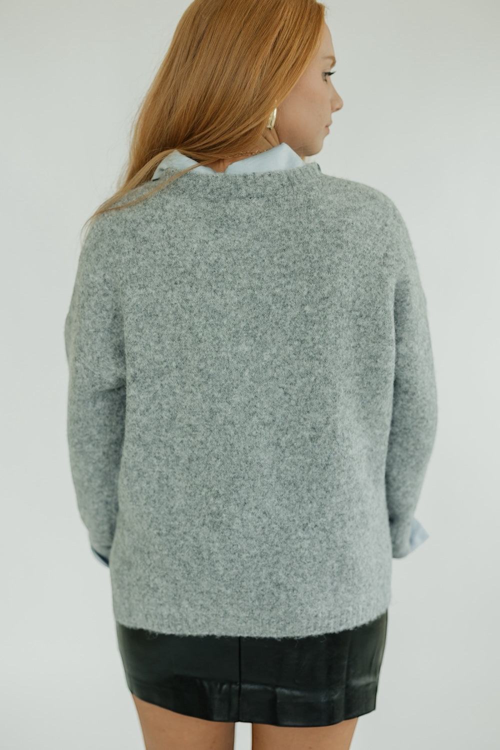 Cindy Charcoal Soft Yarn Knit Sweater