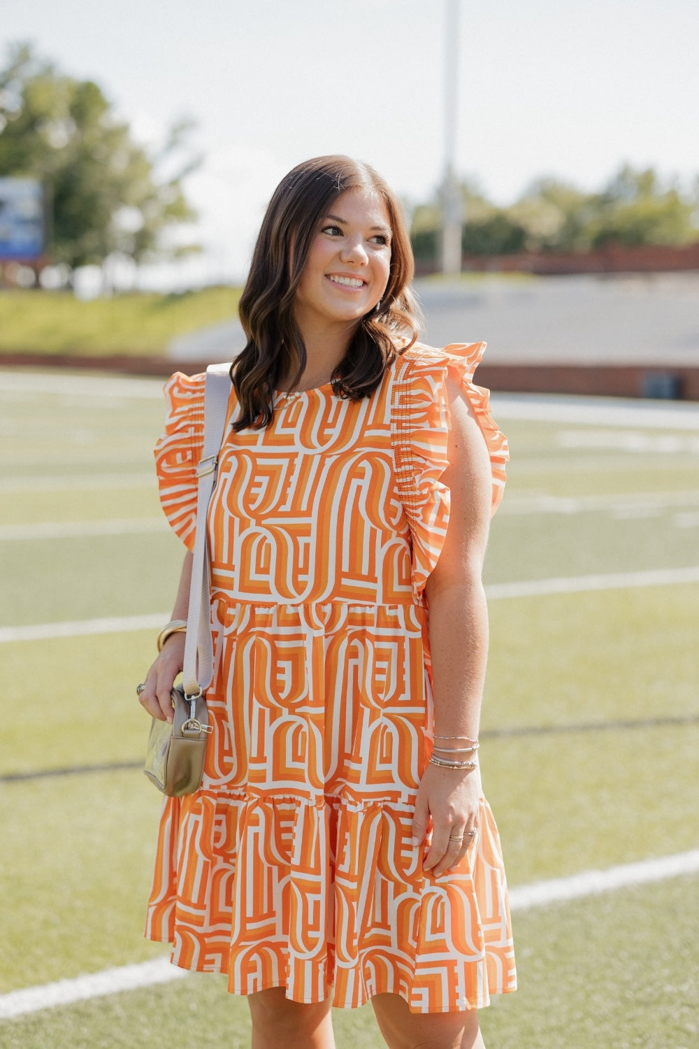 Everly Touchdown Orange Dress (XS-XXL)