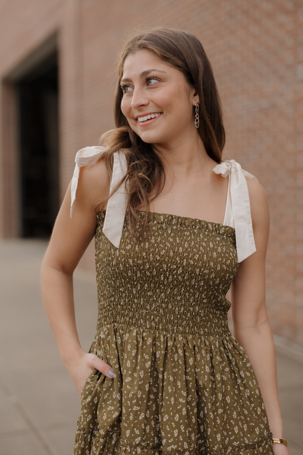 Tessa Tie Strap Tiered Floral Maxi Dress