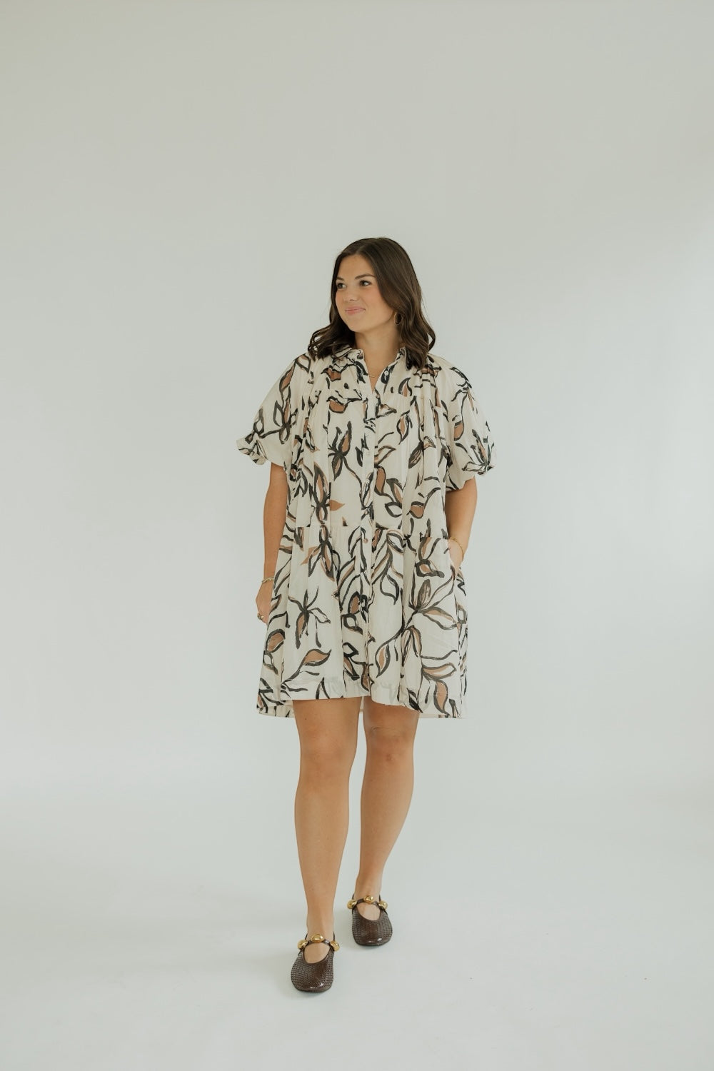 Sienna Floral Mini Shirt Dress