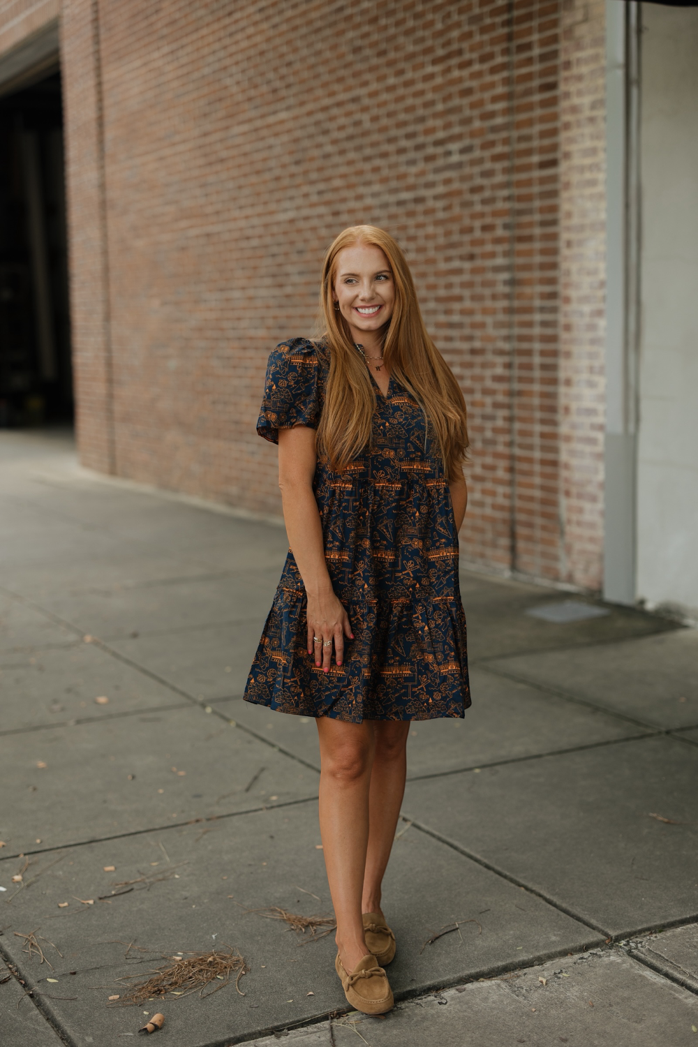 Ivy Mini Team Toile Auburn Dress (XS-2XL)