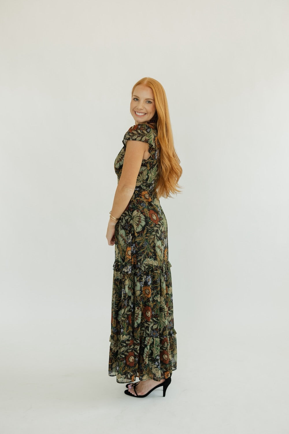 Maci Black Multi Floral Maxi Dress