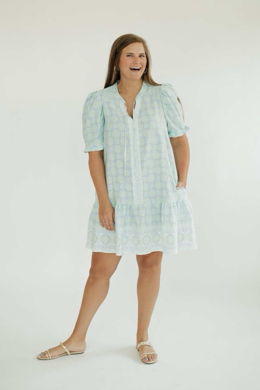 The Natalie Dress in Mosaic Charm