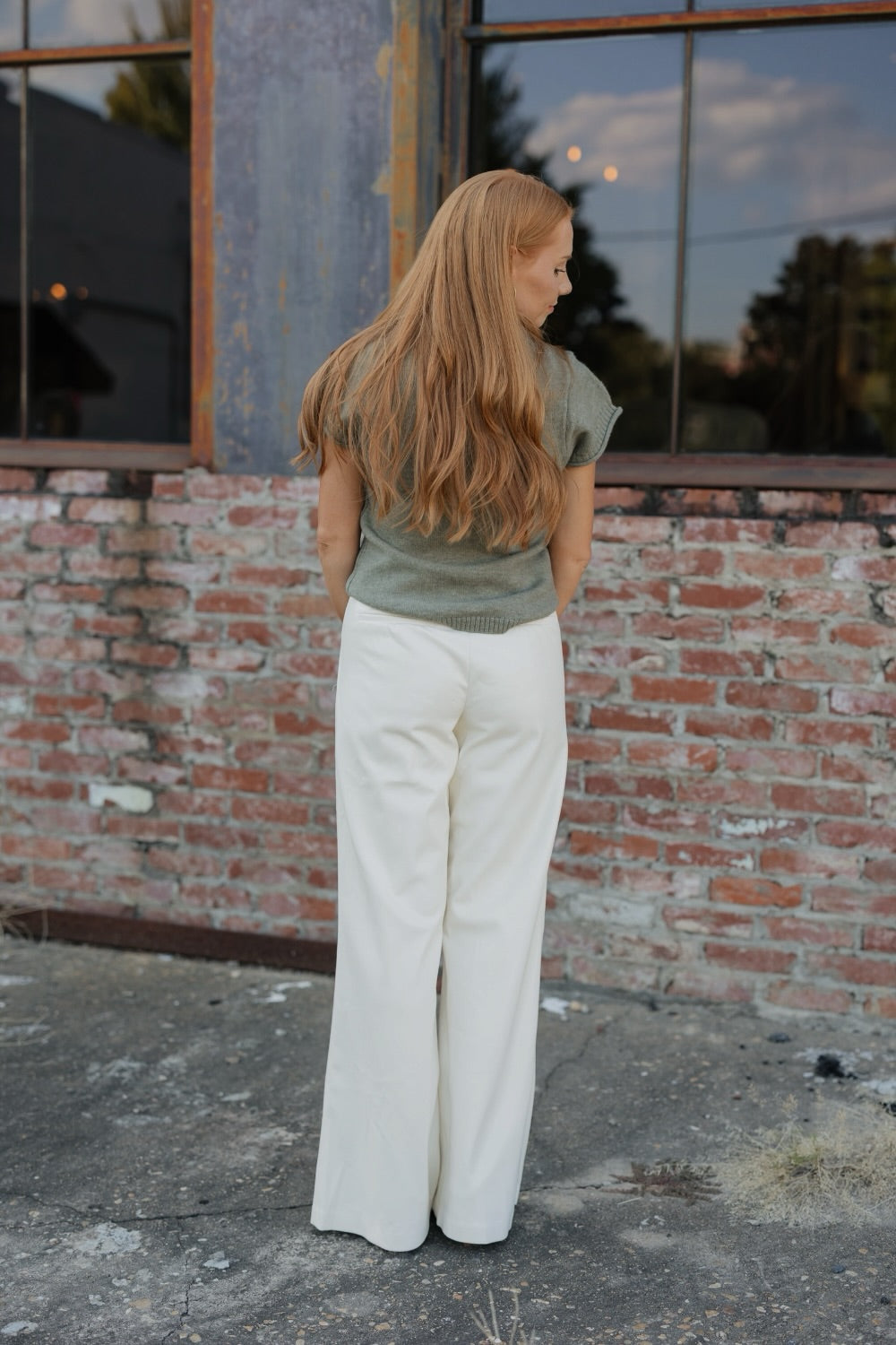 Lillian White Leather High Waist Pant (XS-XL)