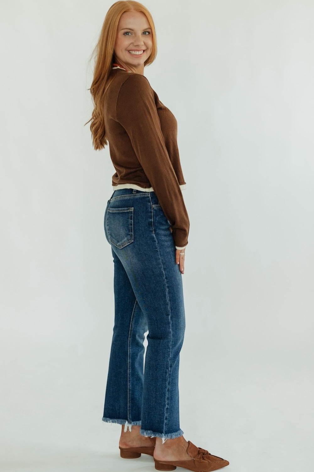 Linda Brown Layered Knit Top