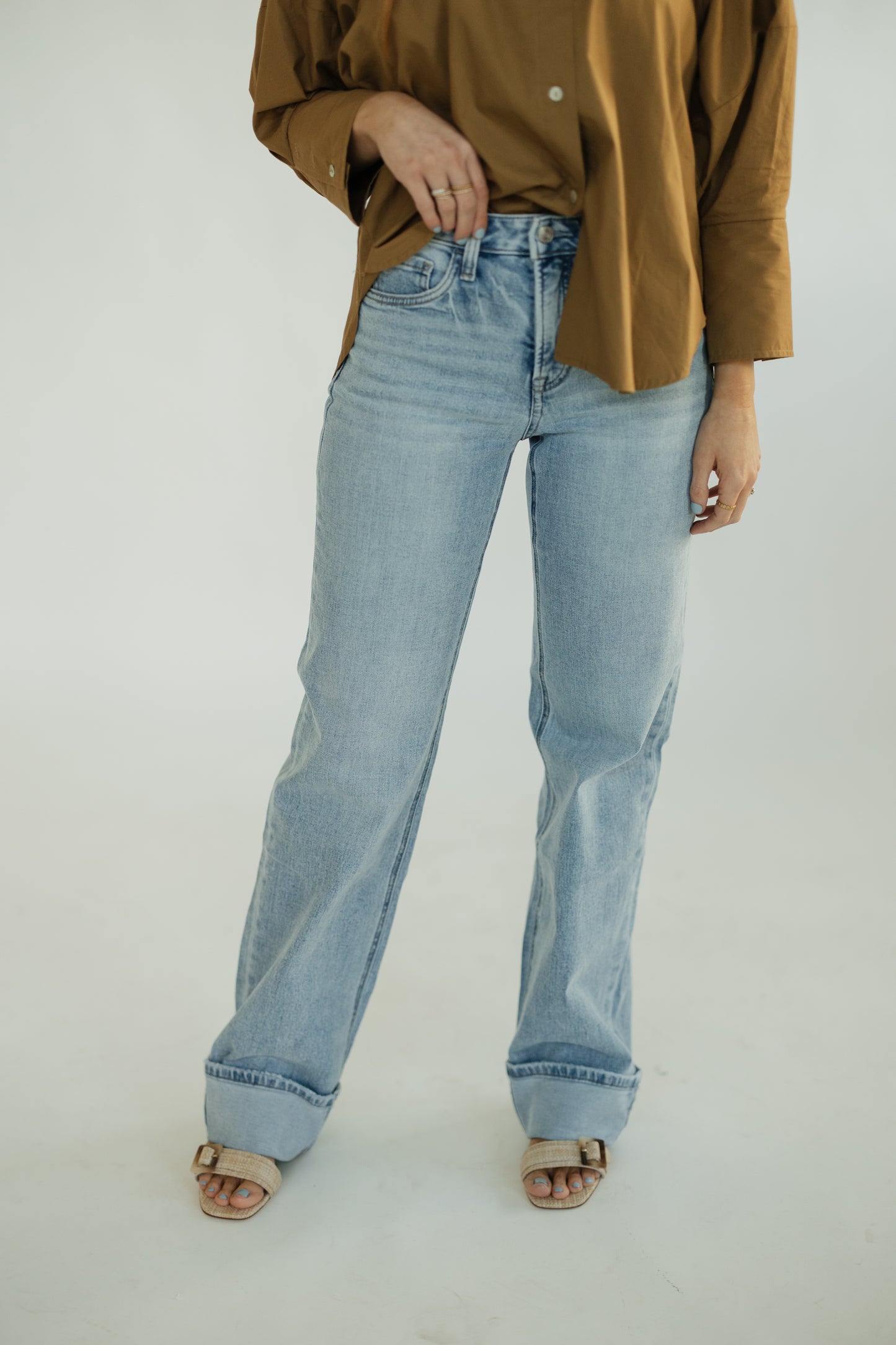 Walking on Sunshine High Rise Cuffed Jean by Vervet