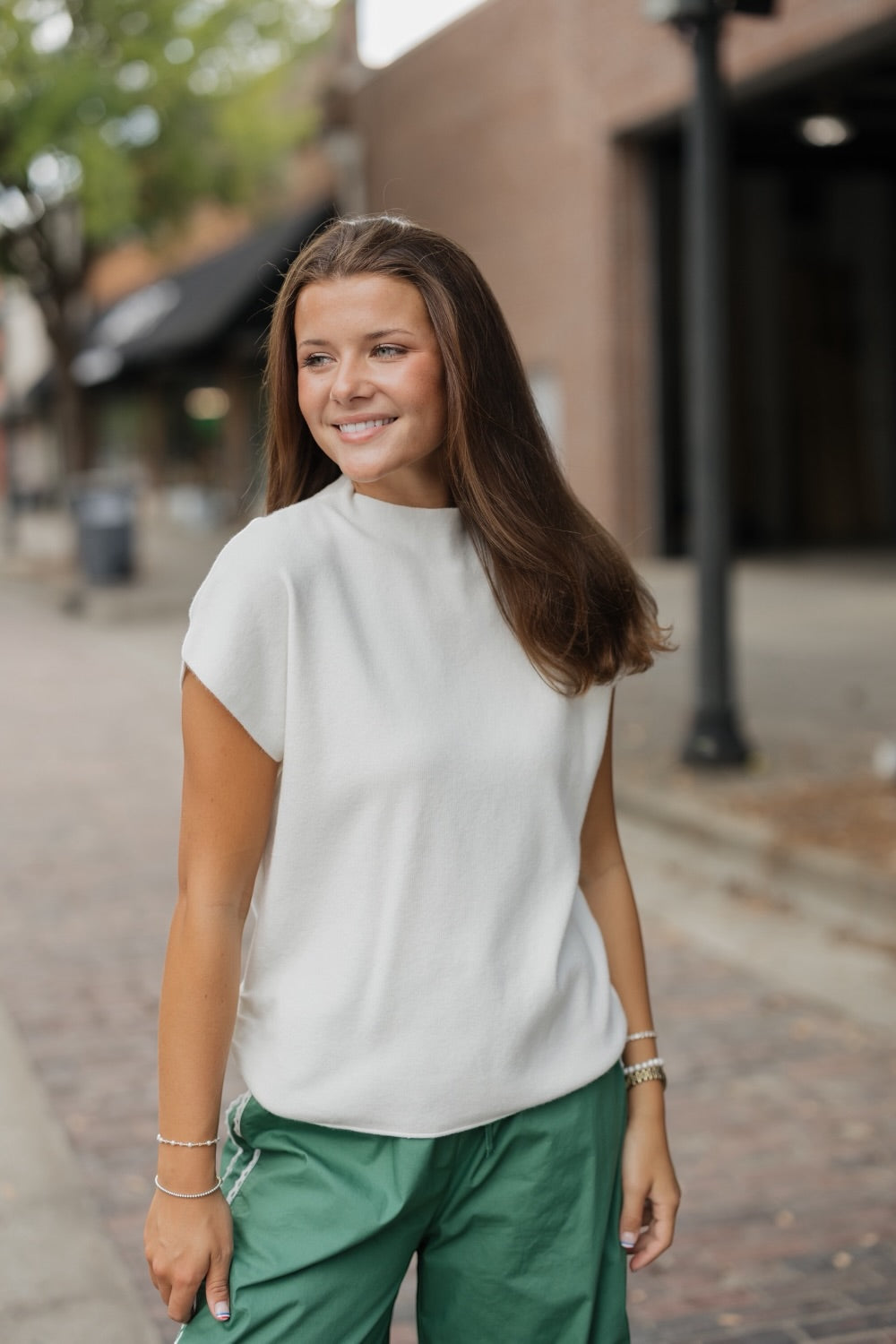Adrienne Off White Sweater Vest