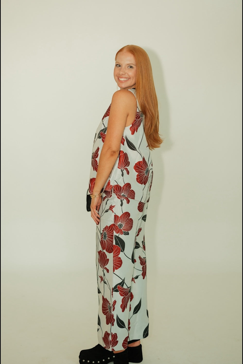 Tonya Silver Floral Top