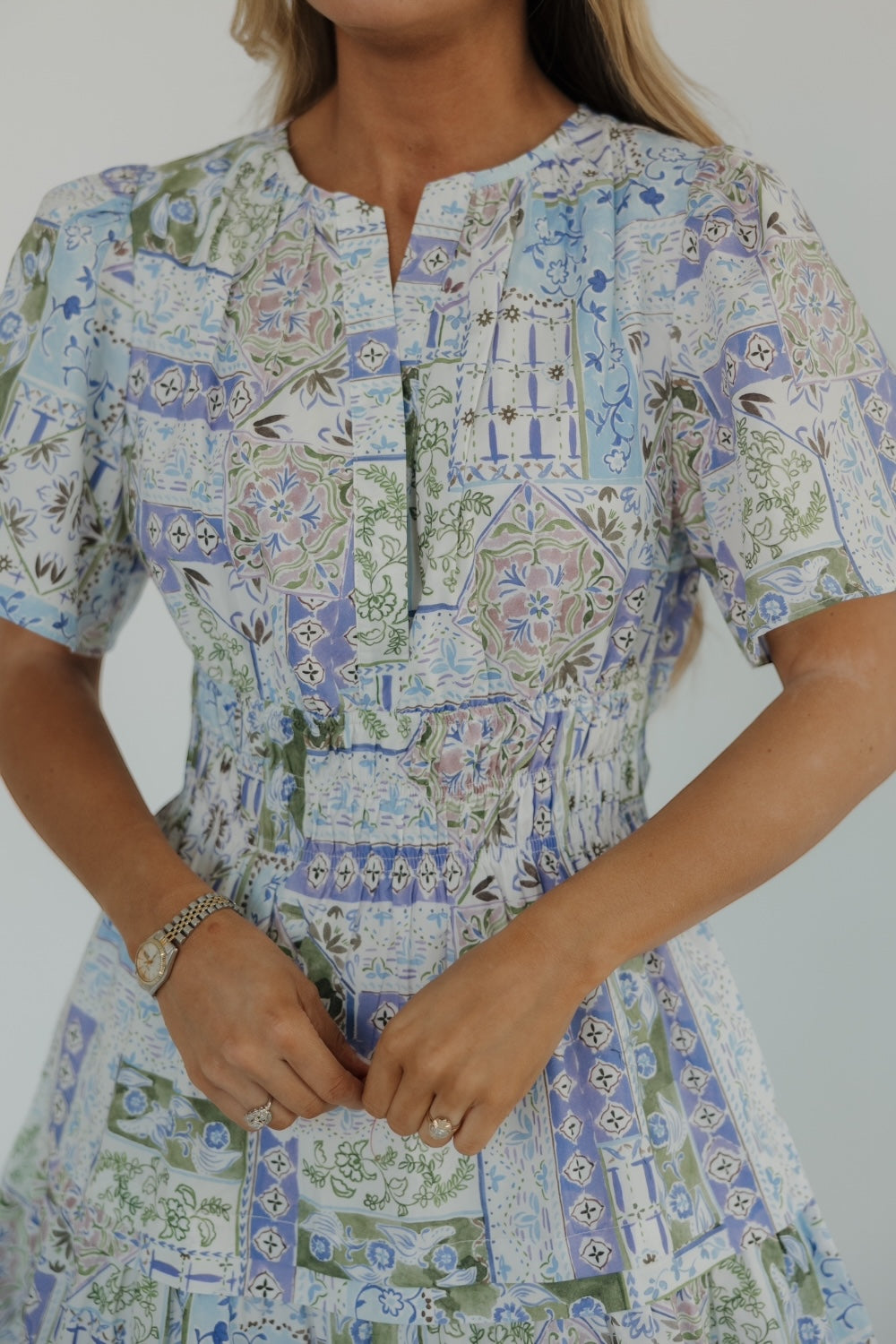 Lottie Lavender Pintuck Midi Dress