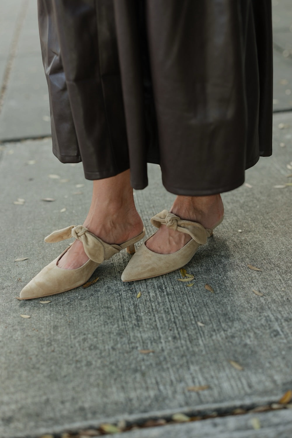 Banu Amber Suede Kitten Heel