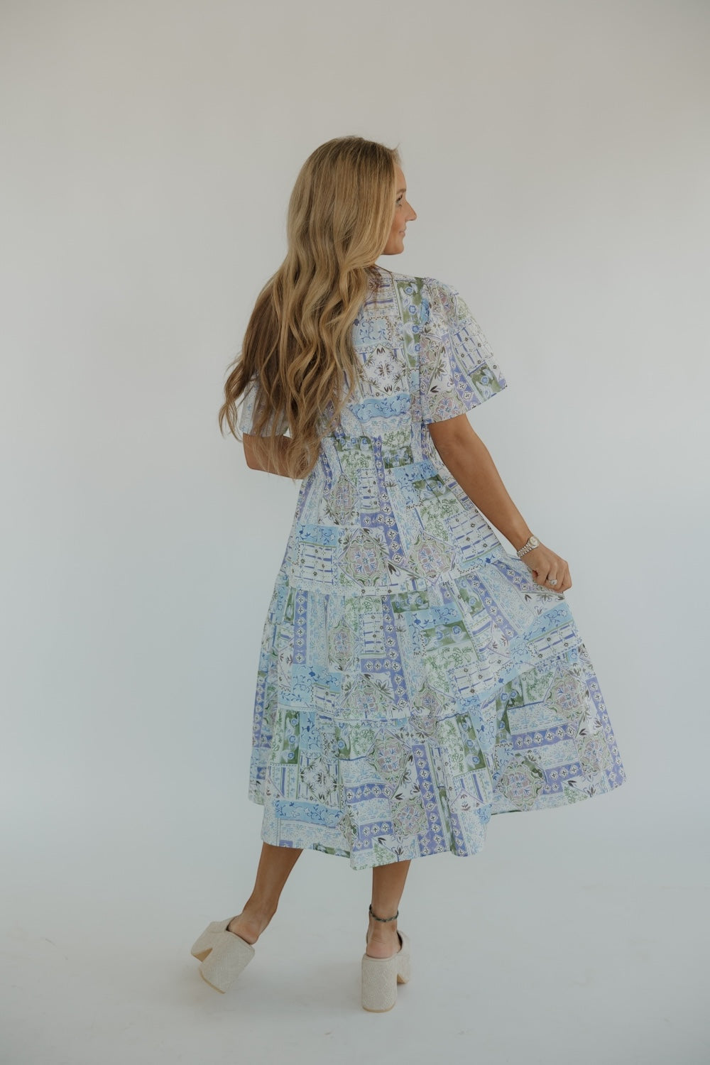 Lottie Lavender Pintuck Midi Dress