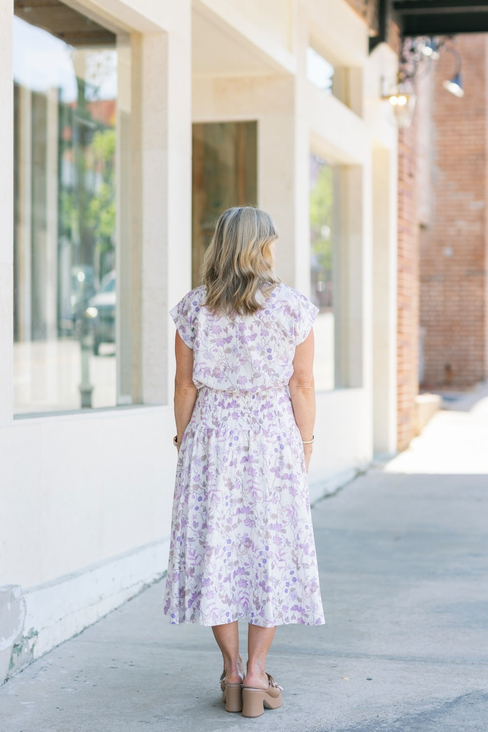 Sherri Lavender Floral Wrap Skirt