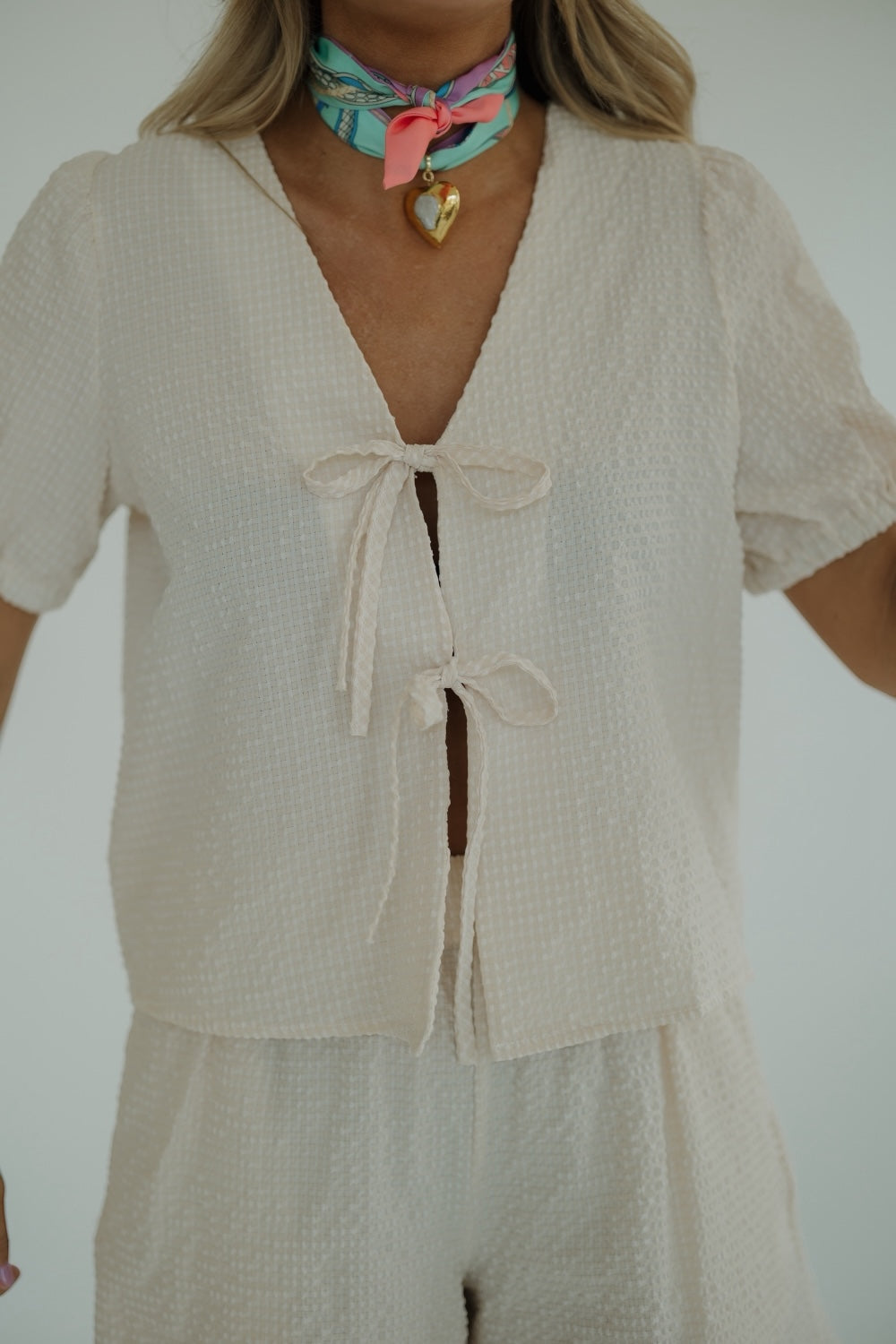 Ivy Tie Front Blouse (S-3XL)