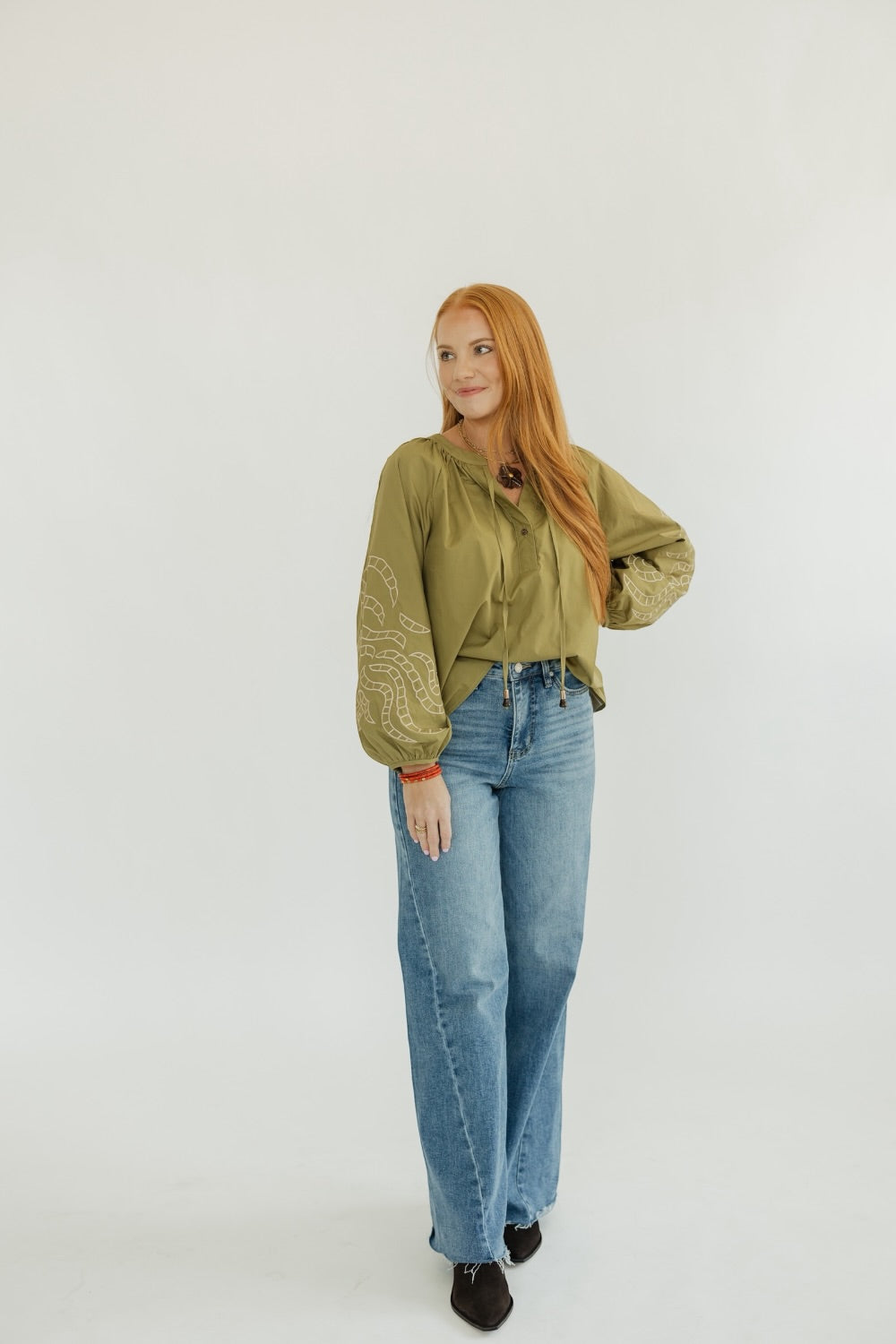 Olive Glow Blouse