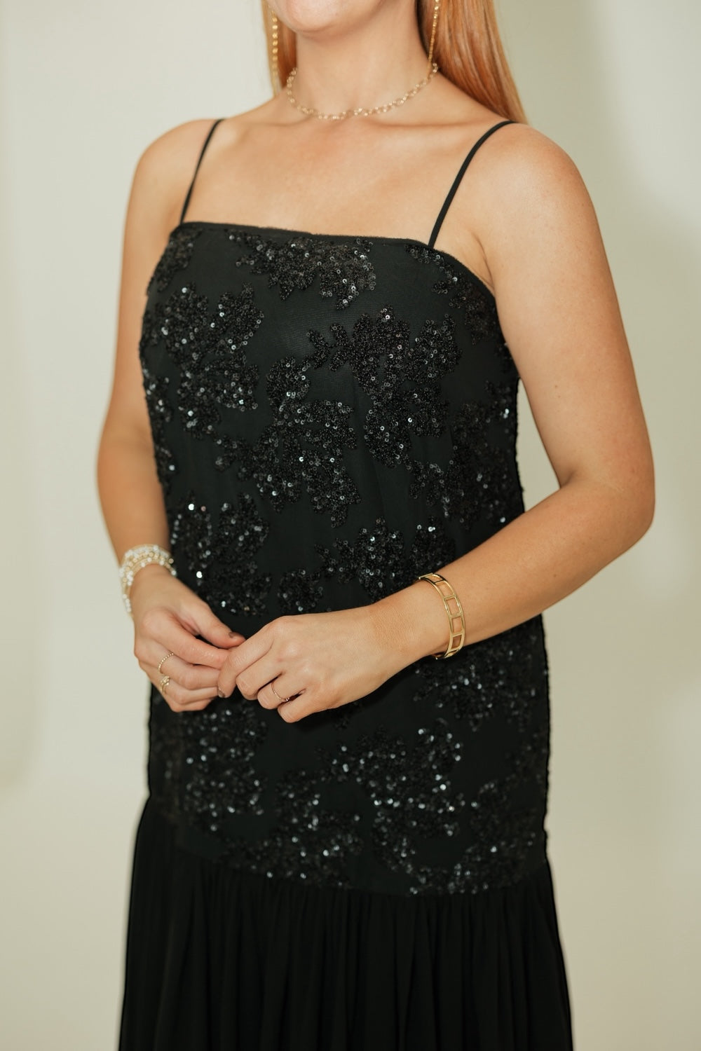 Marissa Drop Waist Sequin Dress